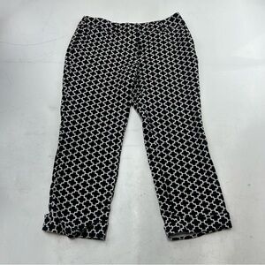 Lizzie  driver women’s black white textured capri pants us4 L127-27